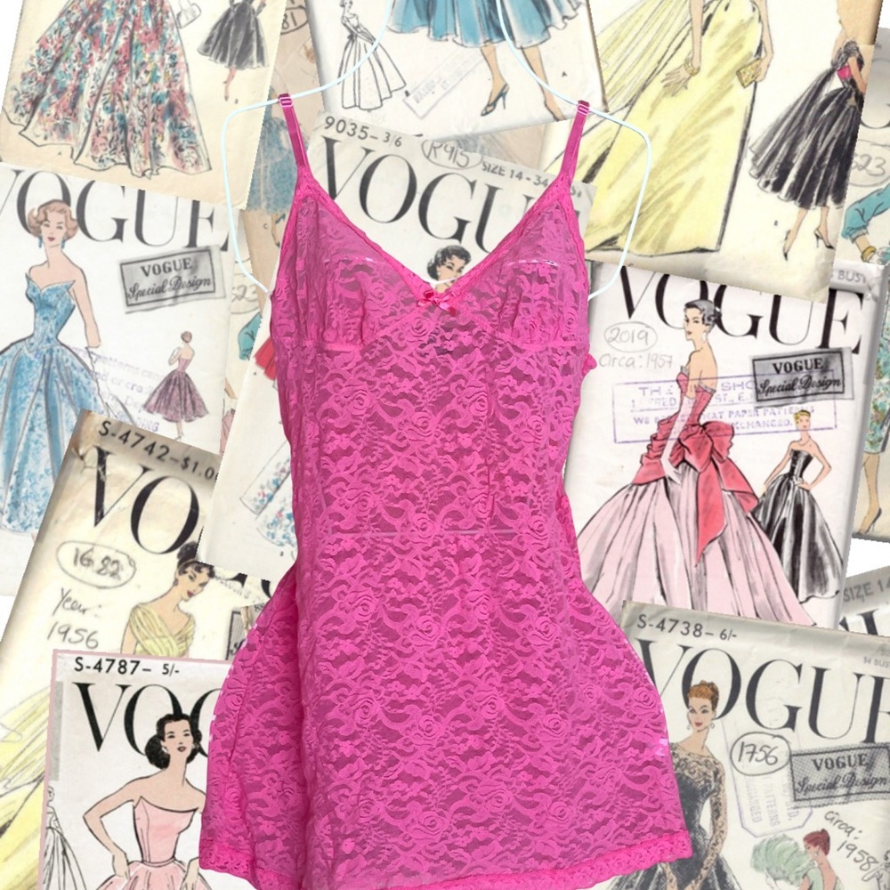 🌸 Hot Pink Lace Chemise slip 🌸